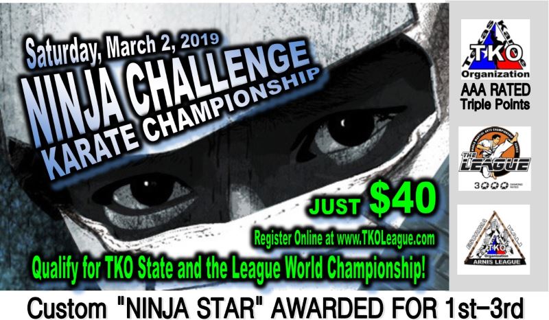 Ninja Challenge Karate Championship on TournamentTiger - Tournament software by martial artists for martial artists.